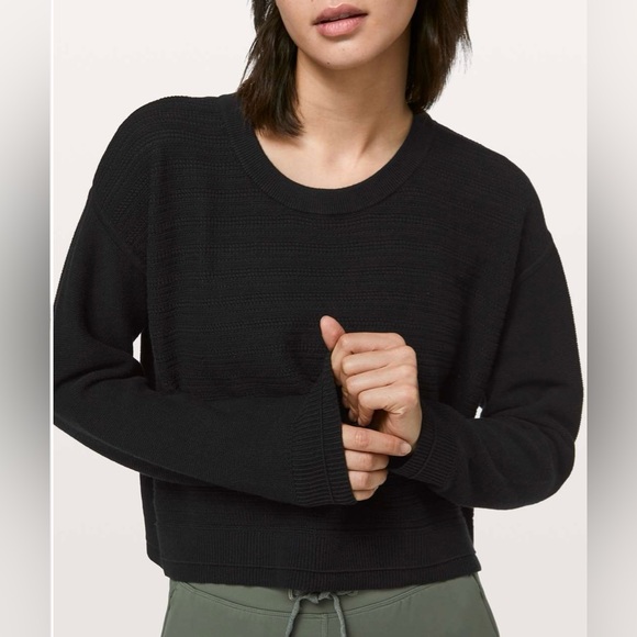 Lululemon Nurture & Nature Pull Over Black Sweater - Picture 3 of 11